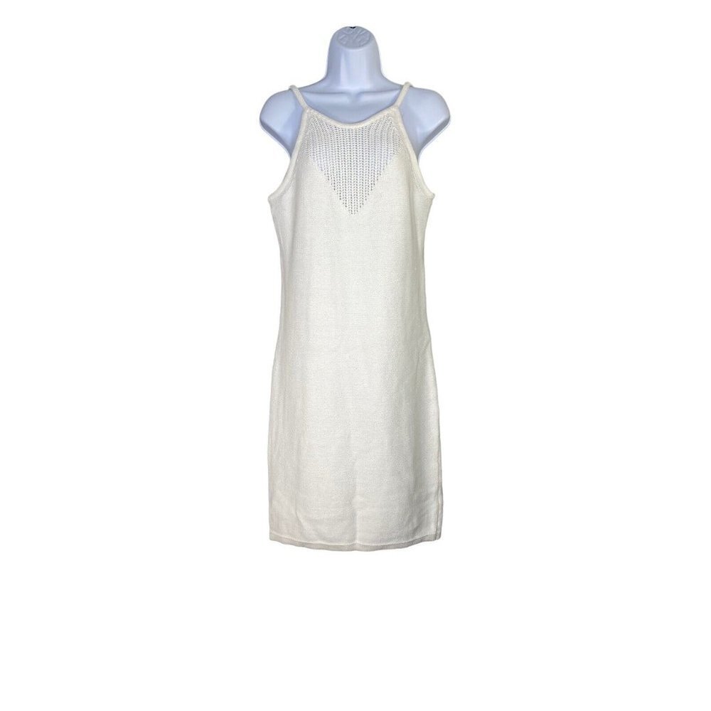 Calvin‎ Klein Womens Mesh V-neck Mini Dress Sleeveless Size Medium